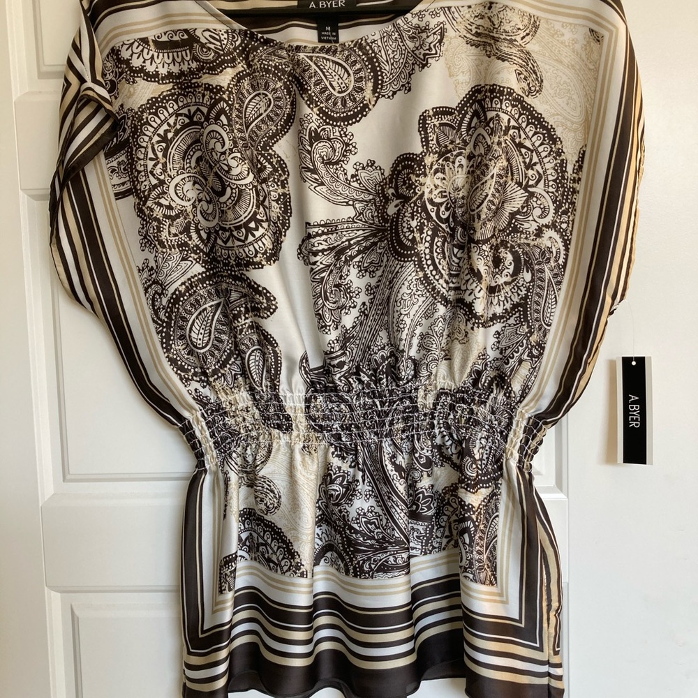 NWT A. Byer Hankerchief  top size M